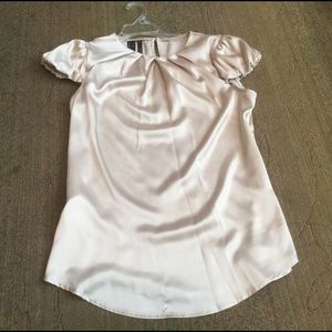 MANGO cap sleeve satin blouse..